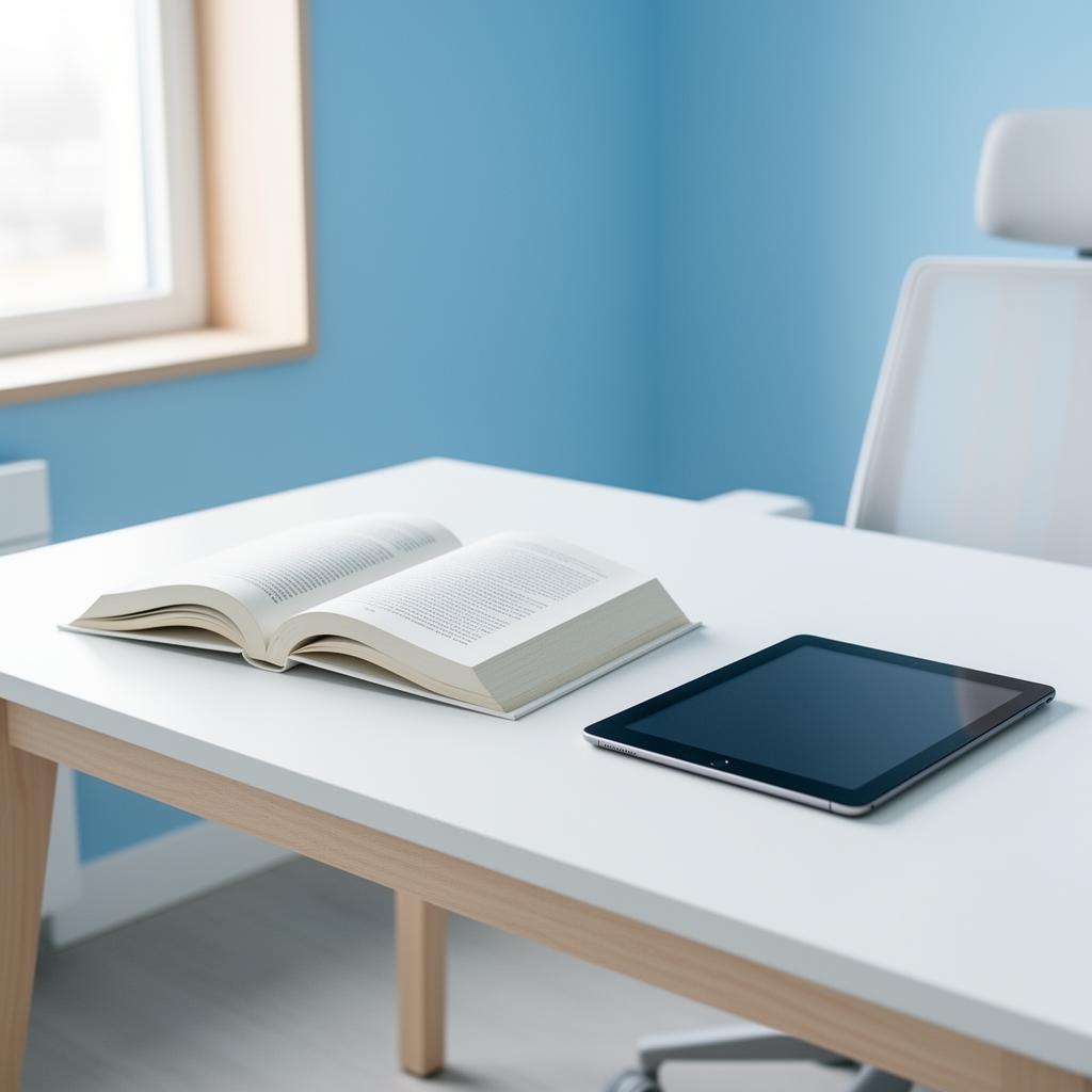 Ratgeber-Buch und Tablet